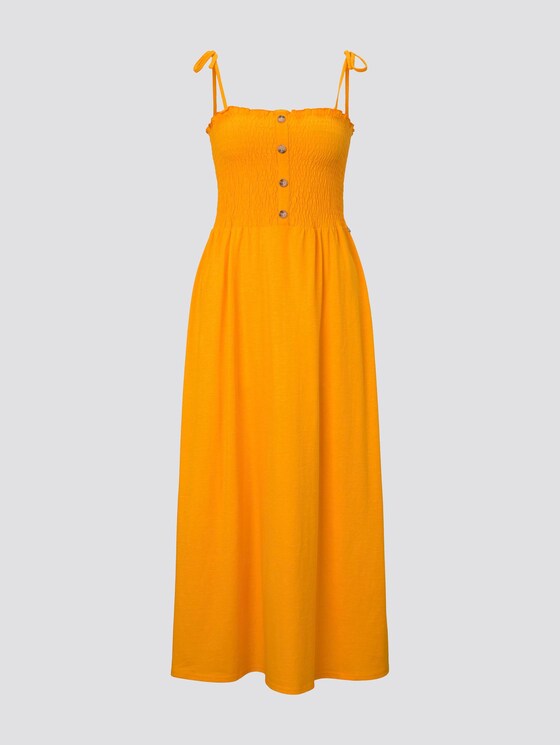 Midi dress with ruffles - Women - orange yellow Midi dress with ruffles - Women - orange yellow - 7 - TOM TAILOR Denim