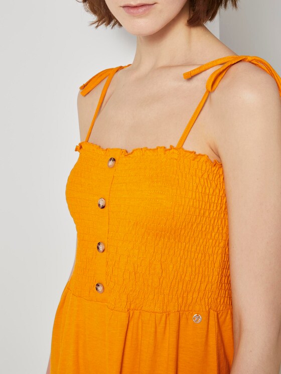 Midi dress with ruffles - Women - orange yellow Midi dress with ruffles - Women - orange yellow - 9 - TOM TAILOR Denim