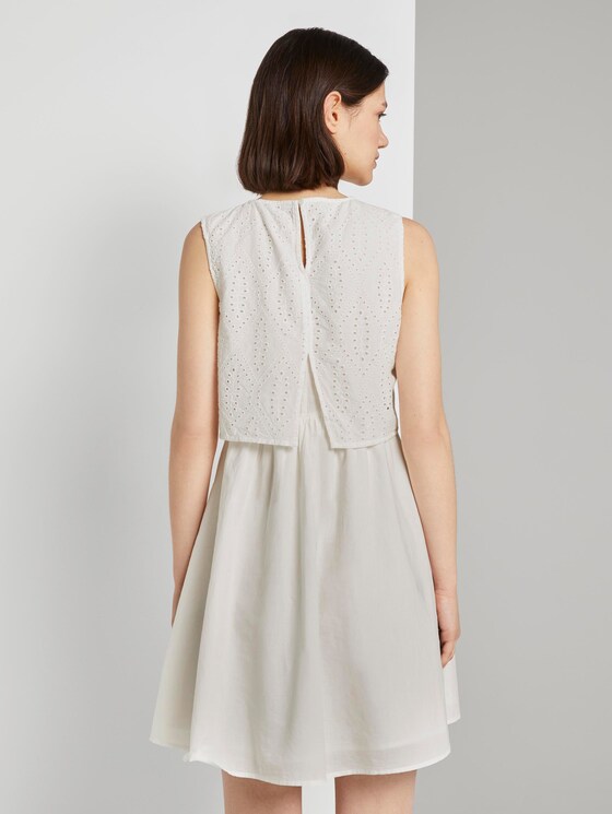 Minikleid im Struktur-Mix - Frauen - Off White Minikleid im Struktur-Mix - Frauen - Off White - 2 - TOM TAILOR Denim