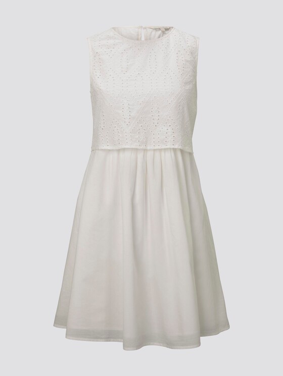 Minikleid im Struktur-Mix - Frauen - Off White Minikleid im Struktur-Mix - Frauen - Off White - 7 - TOM TAILOR Denim
