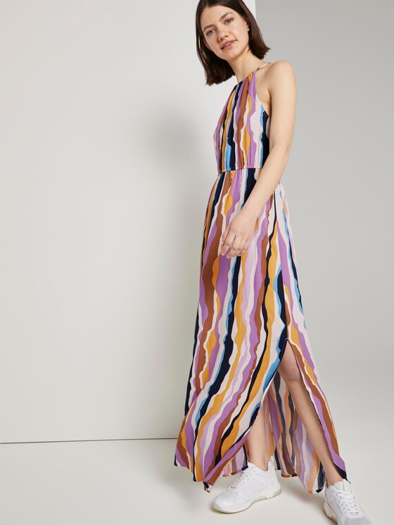 Gemustertes Neckholder Maxikleid - Frauen - wavy multicolor stripes Gemustertes Neckholder Maxikleid - Frauen - wavy multicolor stripes - 5 - TOM TAILOR Denim