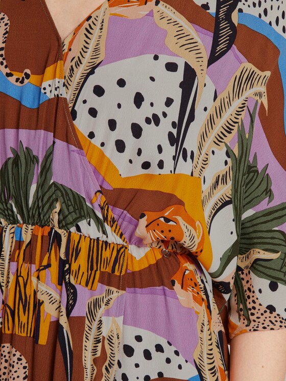 Patterned maxi dress made of crepe - Women - tropical safari print Patterned maxi dress made of crepe - Women - tropical safari print - 9 - TOM TAILOR Denim