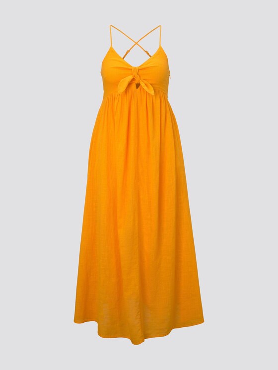 Midi Kleid mit Knoten-Detail - Frauen - orange yellow Midi Kleid mit Knoten-Detail - Frauen - orange yellow - 7 - TOM TAILOR Denim
