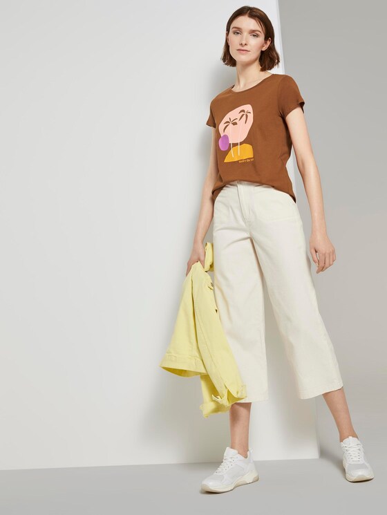 T-Shirt met print - Vrouwen - mango brown T-Shirt met print - Vrouwen - mango brown - 3 - TOM TAILOR Denim