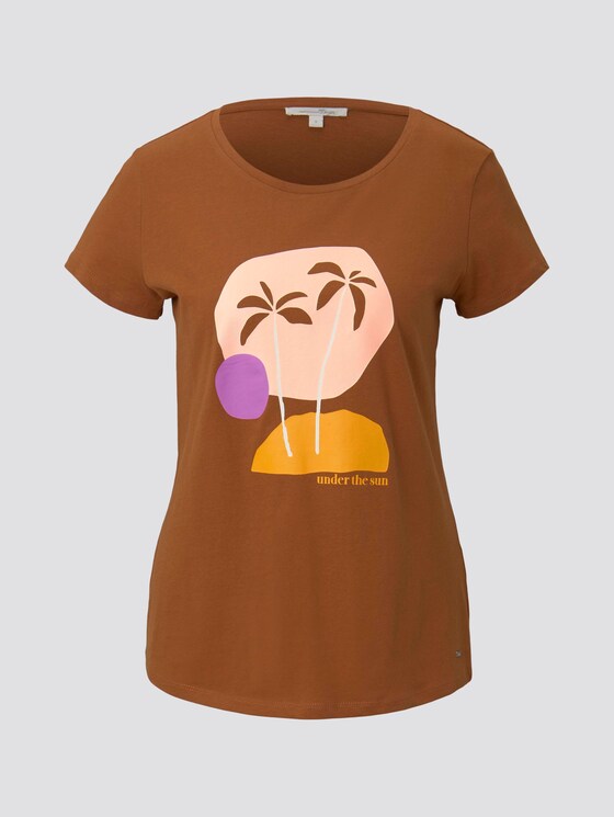 T-Shirt met print - Vrouwen - mango brown T-Shirt met print - Vrouwen - mango brown - 7 - TOM TAILOR Denim