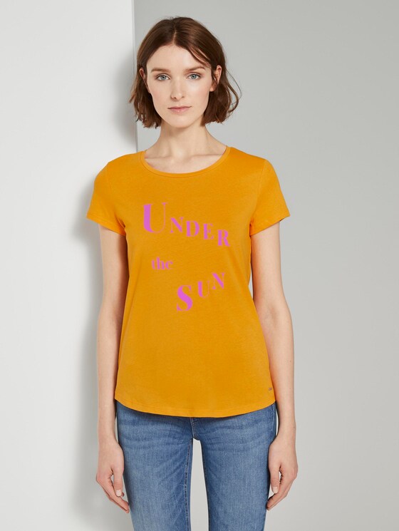 T-Shirt met print - Vrouwen - orange yellow T-Shirt met print - Vrouwen - orange yellow - 1 - TOM TAILOR Denim