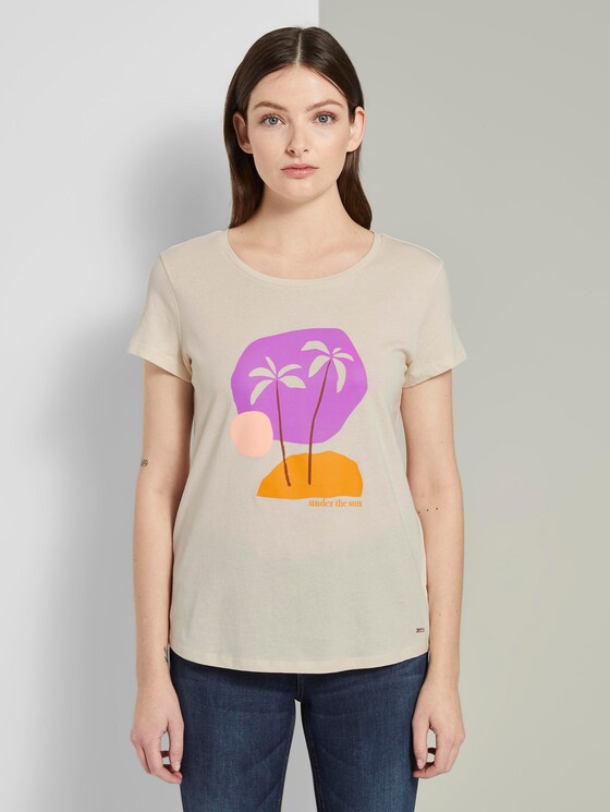 T-Shirt mit Print - Frauen - soft creme beige T-Shirt mit Print - Frauen - soft creme beige - 1 - TOM TAILOR Denim