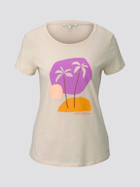 T-Shirt mit Print - Frauen - soft creme beige T-Shirt mit Print - Frauen - soft creme beige - 7 - TOM TAILOR Denim