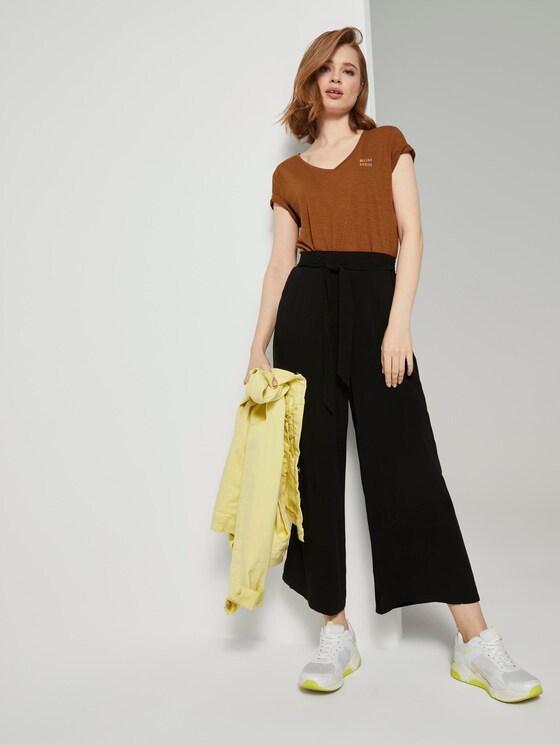 T-shirt met V-hals - Vrouwen - mango brown T-shirt met V-hals - Vrouwen - mango brown - 3 - TOM TAILOR Denim