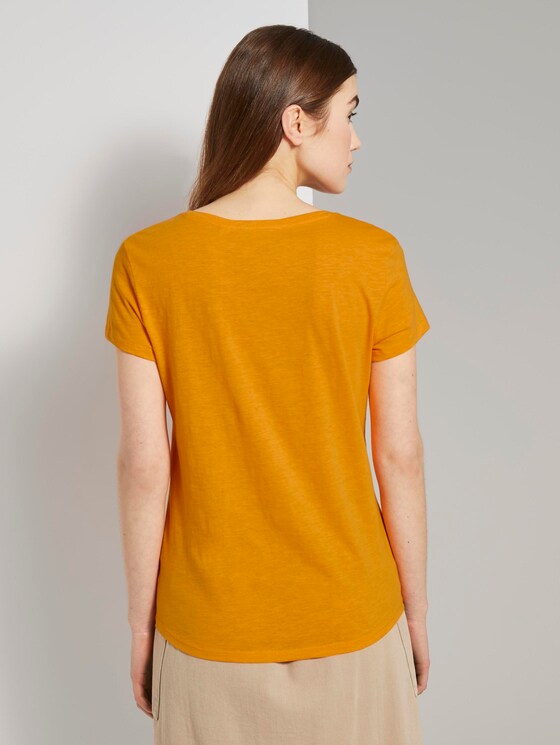 T-Shirt mit V-Ausschnitt - Frauen - orange yellow T-Shirt mit V-Ausschnitt - Frauen - orange yellow - 2 - TOM TAILOR Denim