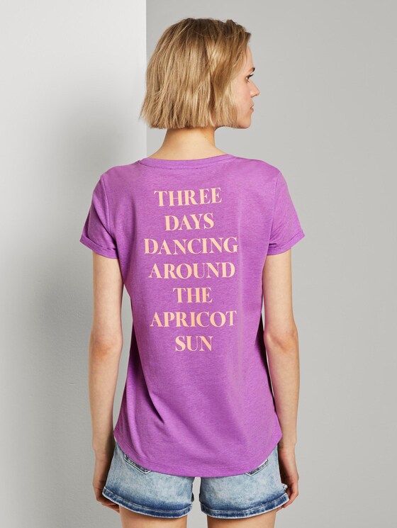 T-Shirt mit dezentem Print - Frauen - light berry T-Shirt mit dezentem Print - Frauen - light berry - 2 - TOM TAILOR Denim