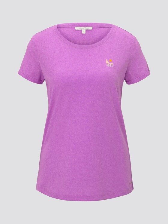 T-Shirt mit dezentem Print - Frauen - light berry T-Shirt mit dezentem Print - Frauen - light berry - 7 - TOM TAILOR Denim