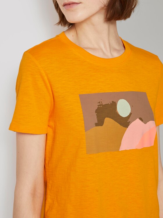T-Shirt mit Print - Frauen - orange yellow T-Shirt mit Print - Frauen - orange yellow - 9 - TOM TAILOR Denim