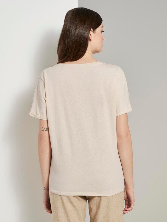 T-Shirt mit Tier-Print - Frauen - soft creme beige T-Shirt mit Tier-Print - Frauen - soft creme beige - 2 - TOM TAILOR Denim
