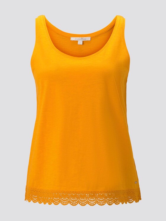 Relaxed Top met Kanten Trim - Vrouwen - orange yellow Relaxed Top met Kanten Trim - Vrouwen - orange yellow - 7 - TOM TAILOR Denim