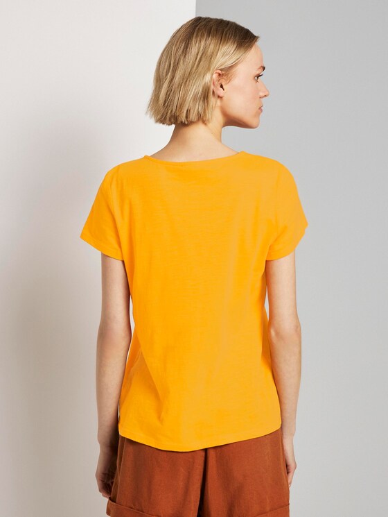 T-shirt with a pattern - Women - orange yellow T-shirt with a pattern - Women - orange yellow - 2 - TOM TAILOR Denim