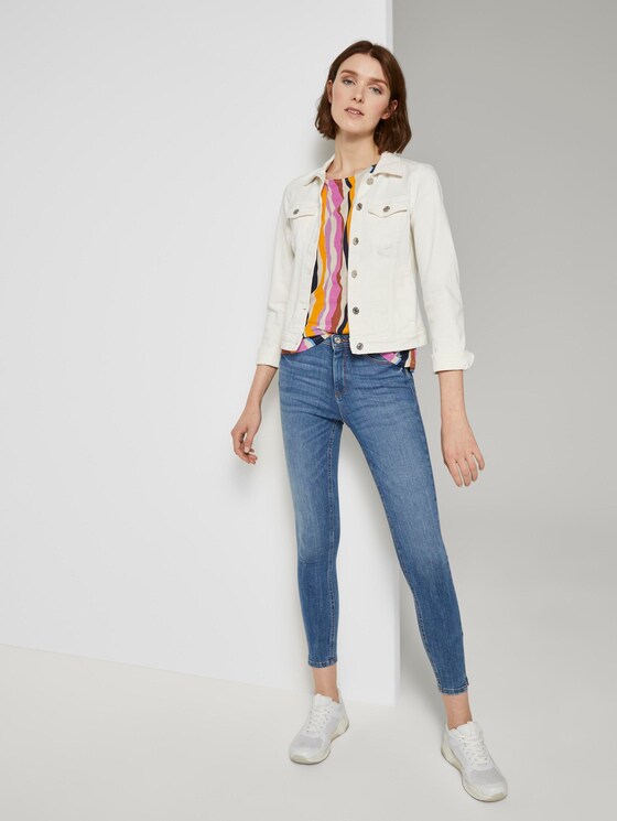 T-shirt with cut-out details - Women - wavy multicolor stripes T-shirt with cut-out details - Women - wavy multicolor stripes - 3 - TOM TAILOR Denim