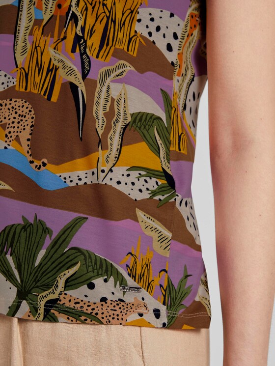 T-shirt met cut-out detail - Vrouwen - tropical safari print T-shirt met cut-out detail - Vrouwen - tropical safari print - 10 - TOM TAILOR Denim