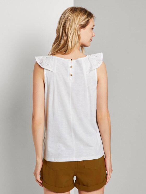 Top mit Rüschen - Frauen - Off White Top mit Rüschen - Frauen - Off White - 2 - TOM TAILOR Denim