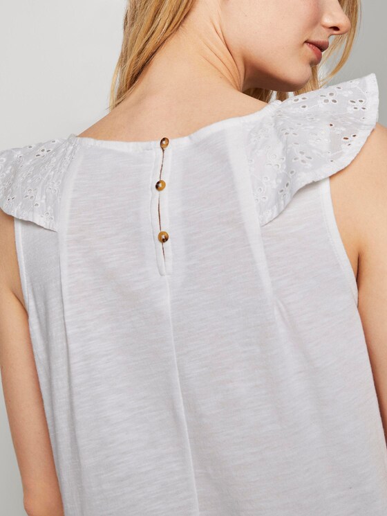 Top mit Rüschen - Frauen - Off White Top mit Rüschen - Frauen - Off White - 9 - TOM TAILOR Denim
