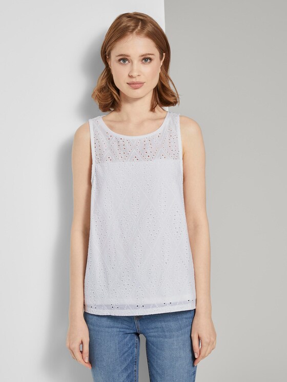 Top mit Spitze - Frauen - Off White Top mit Spitze - Frauen - Off White - 1 - TOM TAILOR Denim