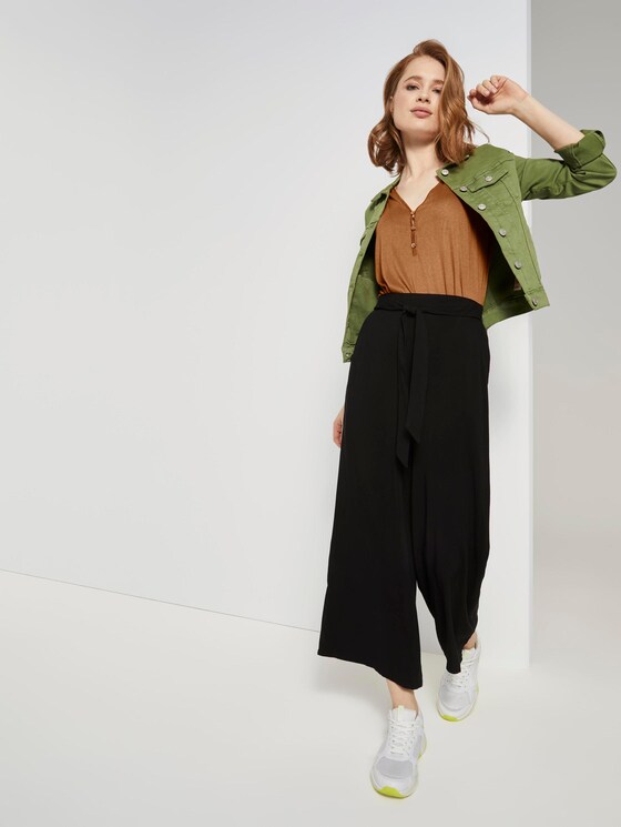 Fließendes Top mit Knöpfen - Frauen - mango brown Fließendes Top mit Knöpfen - Frauen - mango brown - 3 - TOM TAILOR Denim