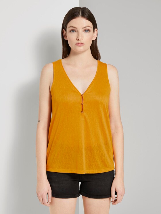 Fließendes Top mit Knöpfen - Frauen - orange yellow Fließendes Top mit Knöpfen - Frauen - orange yellow - 1 - TOM TAILOR Denim