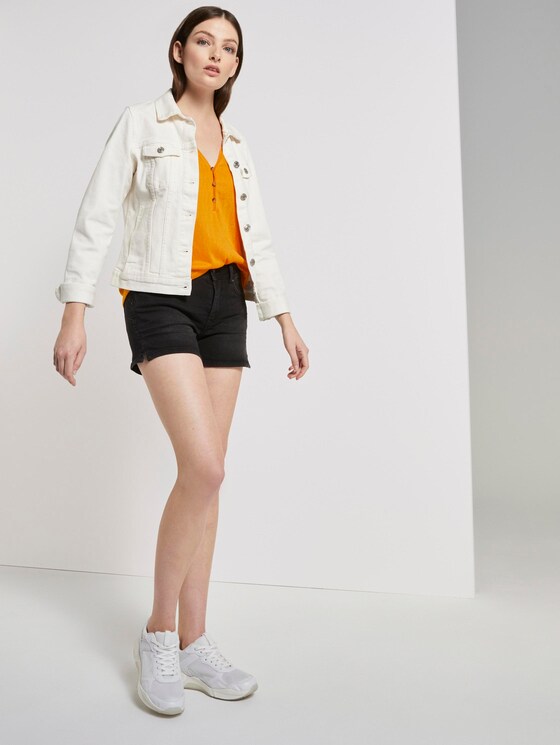 Fließendes Top mit Knöpfen - Frauen - orange yellow Fließendes Top mit Knöpfen - Frauen - orange yellow - 3 - TOM TAILOR Denim