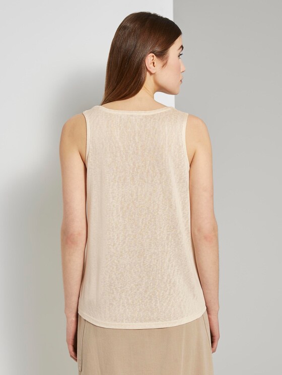 Fließendes Top mit Knöpfen - Frauen - soft creme beige Fließendes Top mit Knöpfen - Frauen - soft creme beige - 2 - TOM TAILOR Denim