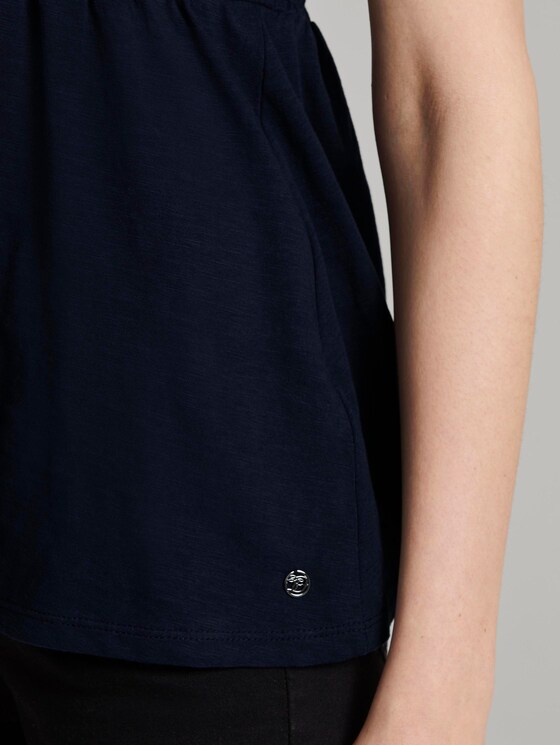 Top mit Raffungen - Frauen - Real Navy Blue Top mit Raffungen - Frauen - Real Navy Blue - 10 - TOM TAILOR Denim