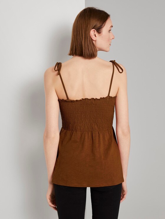 Top mit Raffungen - Frauen - mango brown Top mit Raffungen - Frauen - mango brown - 2 - TOM TAILOR Denim