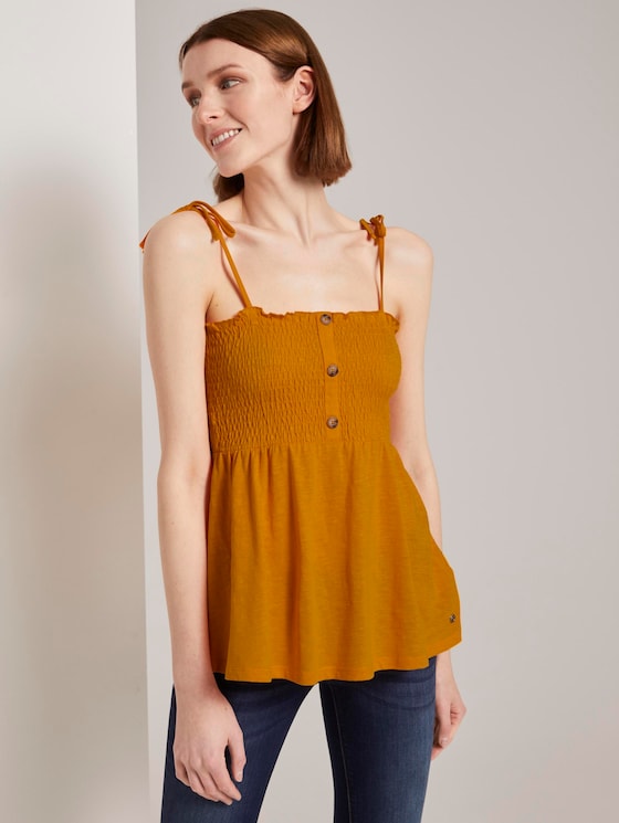 Top with ruffles - Women - orange yellow Top with ruffles - Women - orange yellow - 5 - TOM TAILOR Denim