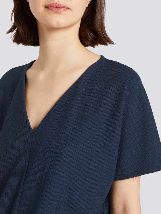 Relaxed T-shirt with bow details - Women - Real Navy Blue Relaxed T-shirt with bow details - Women - Real Navy Blue - 10 - TOM TAILOR Denim