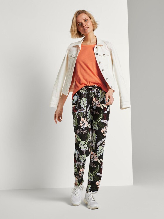 T-Shirt mit platziertem Print - Frauen - dark papaya neon orange T-Shirt mit platziertem Print - Frauen - dark papaya neon orange - 3 - TOM TAILOR Denim