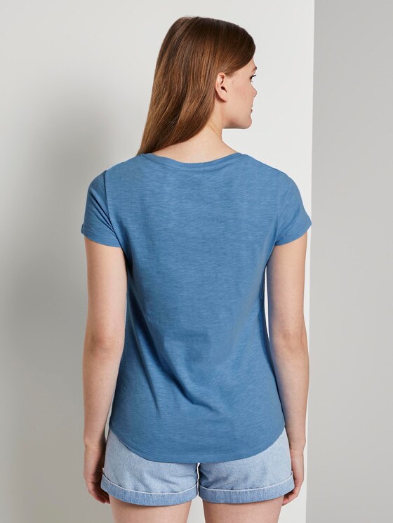 T-Shirt mit platziertem Print - Frauen - fresh mid blue T-Shirt mit platziertem Print - Frauen - fresh mid blue - 2 - TOM TAILOR Denim