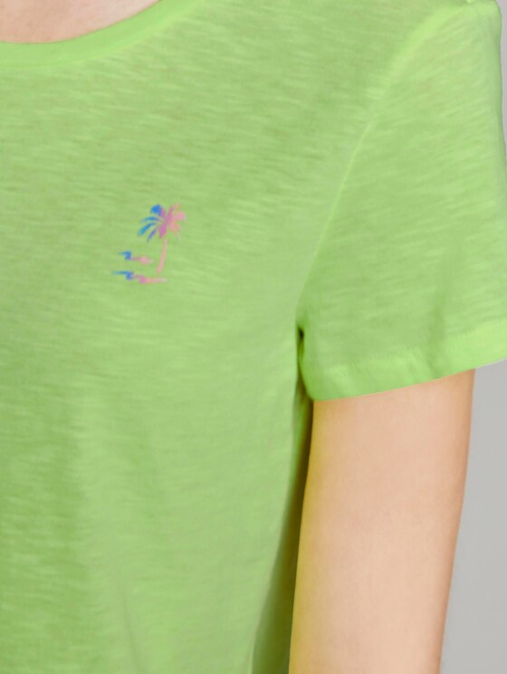 T-shirt with a placed print - Women - light neon yellow T-shirt with a placed print - Women - light neon yellow - 9 - TOM TAILOR Denim