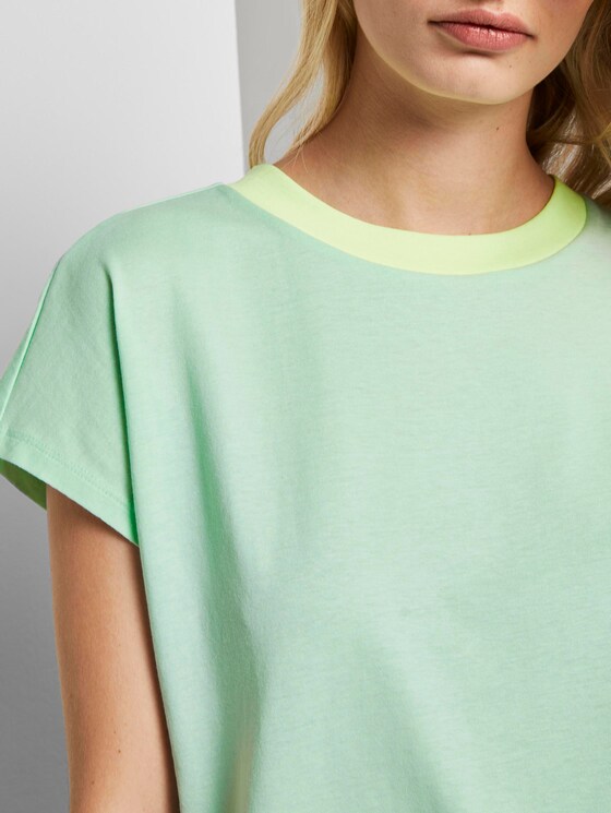 Simple T-shirt with a stand-up collar - Women - fresh mint Simple T-shirt with a stand-up collar - Women - fresh mint - 9 - TOM TAILOR Denim