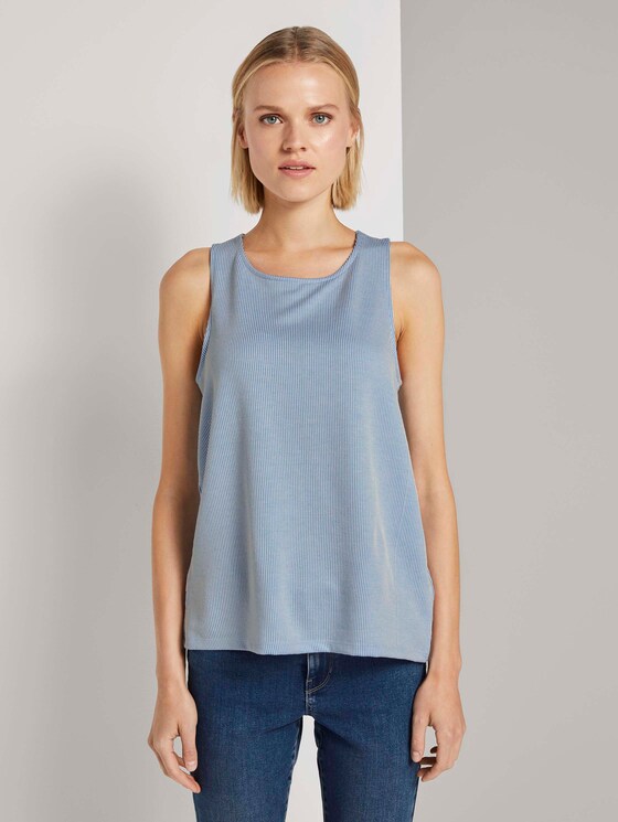Gestreiftes Neckholder-Top mit Rückendetail - Frauen - blue white stripe Gestreiftes Neckholder-Top mit Rückendetail - Frauen - blue white stripe - 1 - TOM TAILOR Denim