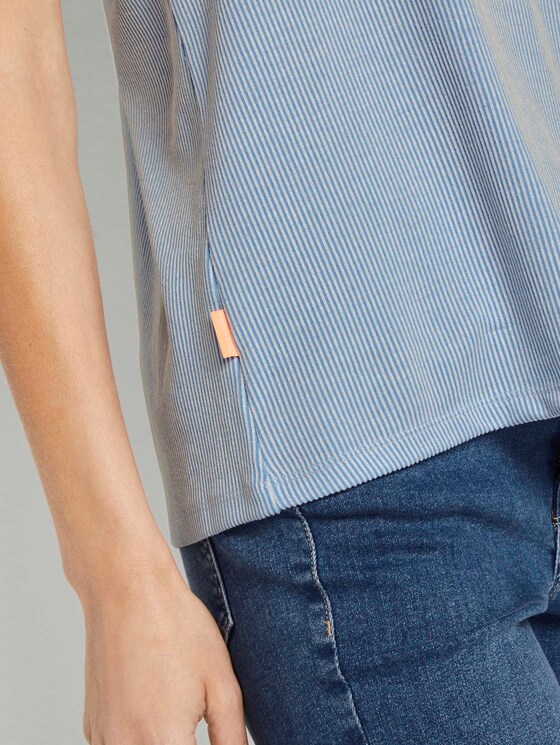 Gestreiftes Neckholder-Top mit Rückendetail - Frauen - blue white stripe Gestreiftes Neckholder-Top mit Rückendetail - Frauen - blue white stripe - 10 - TOM TAILOR Denim