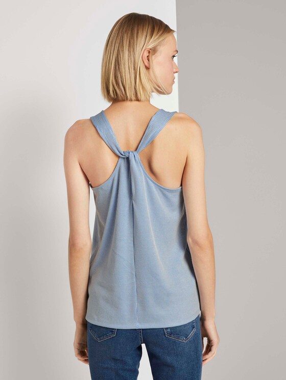 Gestreiftes Neckholder-Top mit Rückendetail - Frauen - blue white stripe Gestreiftes Neckholder-Top mit Rückendetail - Frauen - blue white stripe - 2 - TOM TAILOR Denim