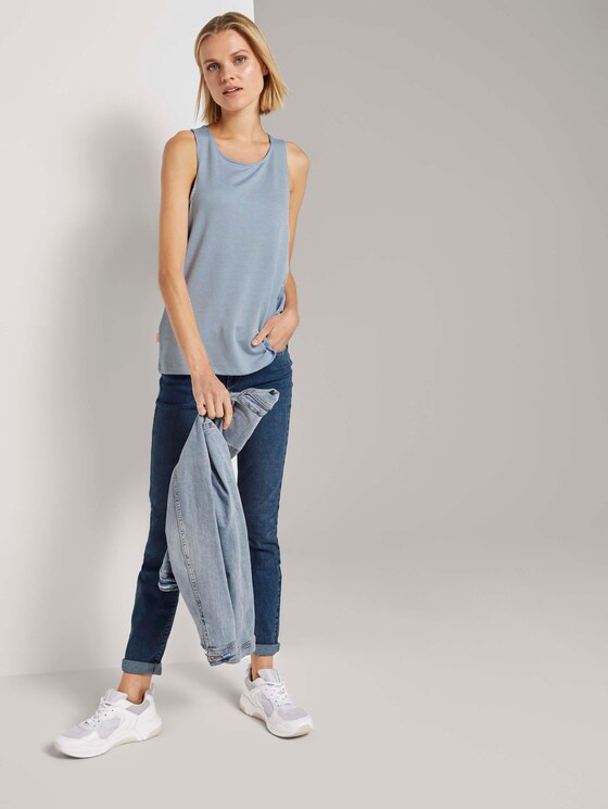 Gestreiftes Neckholder-Top mit Rückendetail - Frauen - blue white stripe Gestreiftes Neckholder-Top mit Rückendetail - Frauen - blue white stripe - 3 - TOM TAILOR Denim