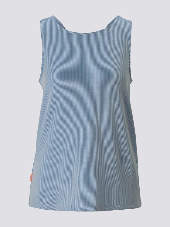 Gestreiftes Neckholder-Top mit Rückendetail - Frauen - blue white stripe Gestreiftes Neckholder-Top mit Rückendetail - Frauen - blue white stripe - 7 - TOM TAILOR Denim