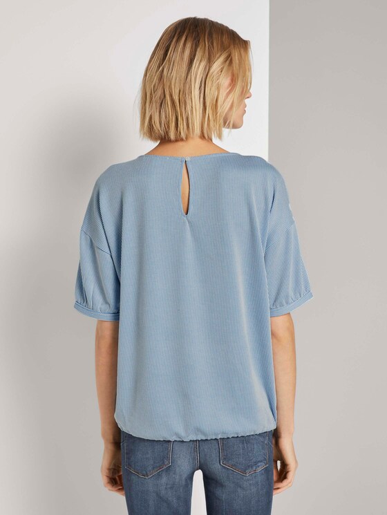 Loose striped shirt with a drawstring - Women - blue white stripe Loose striped shirt with a drawstring - Women - blue white stripe - 2 - TOM TAILOR Denim