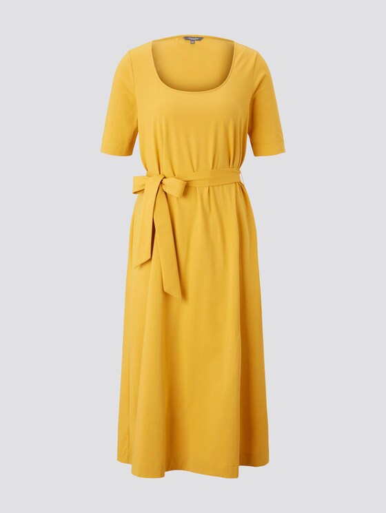 Midi-Kleid mit Carree-Ausschnitt - Frauen - Golden Corn Midi-Kleid mit Carree-Ausschnitt - Frauen - Golden Corn - 7 - Mine to five