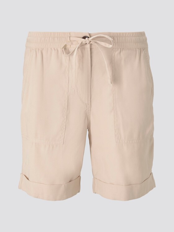 Loose Fit Bermuda Shorts mit elastischem Bund - Frauen - soft vanilla Loose Fit Bermuda Shorts mit elastischem Bund - Frauen - soft vanilla - 7 - TOM TAILOR