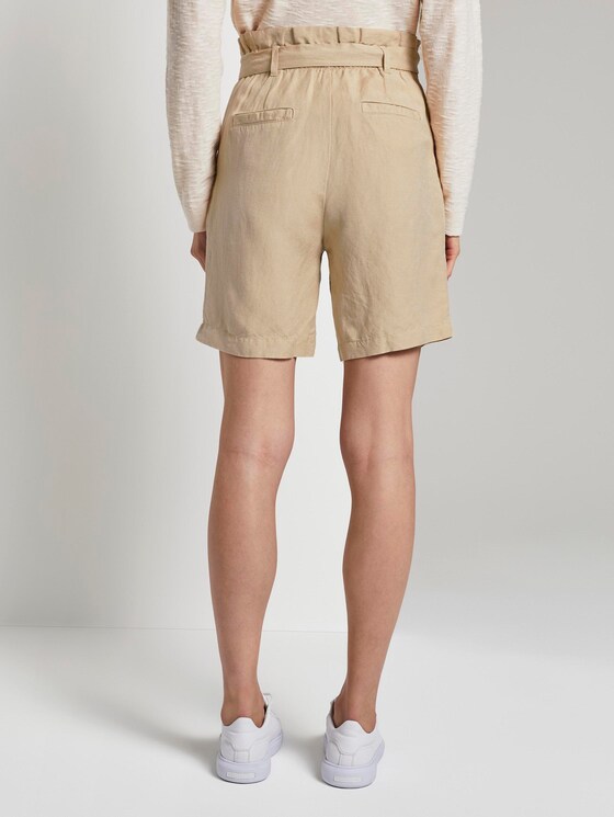 Paperbag-Shorts aus Leinengemisch - Frauen - cream toffee Paperbag-Shorts aus Leinengemisch - Frauen - cream toffee - 2 - TOM TAILOR
