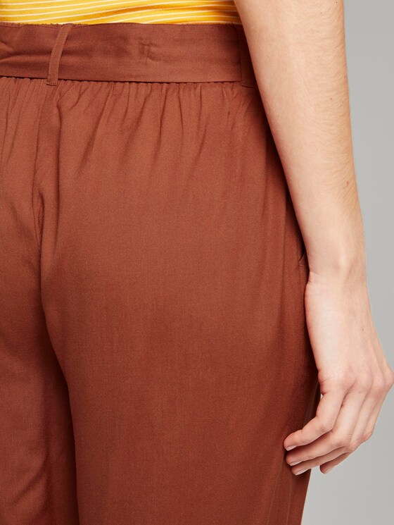 Fließende Culotte mit Bindegürtel - Frauen - saddle brown Fließende Culotte mit Bindegürtel - Frauen - saddle brown - 10 - TOM TAILOR