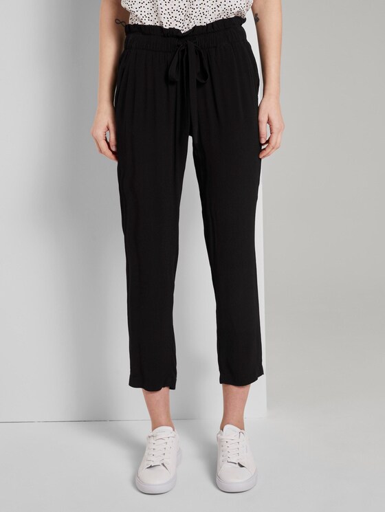 Loose Fit Hose mit elastischem Bund - Frauen - Deep Black Loose Fit Hose mit elastischem Bund - Frauen - Deep Black - 1 - TOM TAILOR