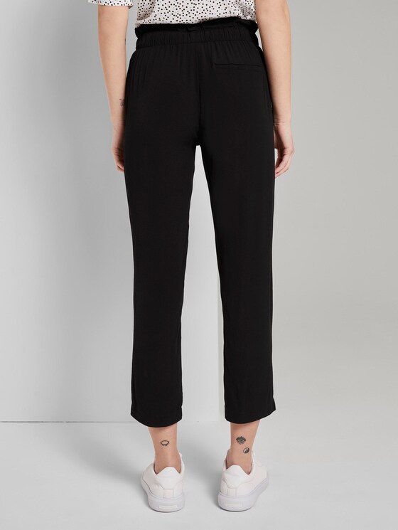 Loose Fit Hose mit elastischem Bund - Frauen - Deep Black Loose Fit Hose mit elastischem Bund - Frauen - Deep Black - 2 - TOM TAILOR
