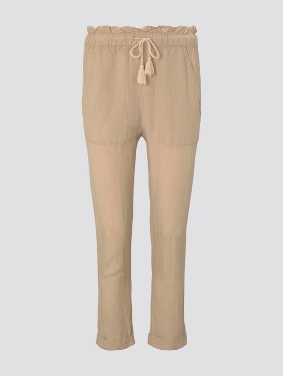 Loose Fit Hose aus Leinengemisch - Frauen - cream toffee Loose Fit Hose aus Leinengemisch - Frauen - cream toffee - 7 - TOM TAILOR
